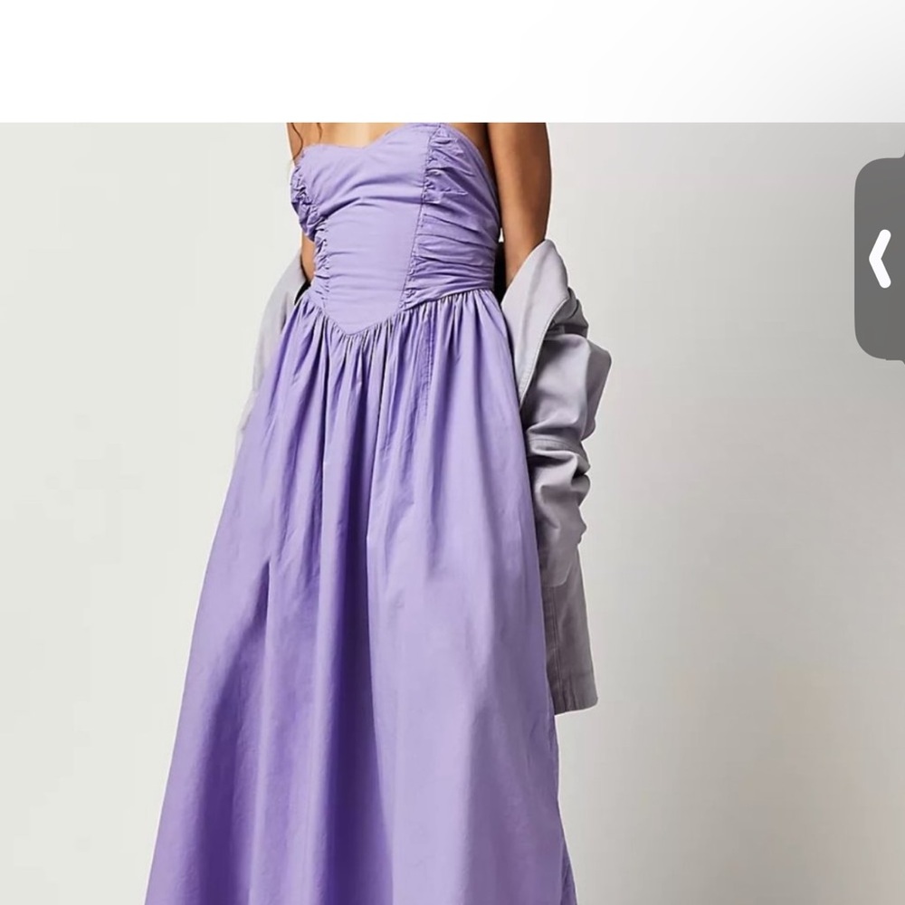 Free People Cohen Poplin Midi Dress- NWOT— Beautiful Lilac Color!